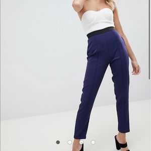 ASOS white/navy tailored jumpsuit